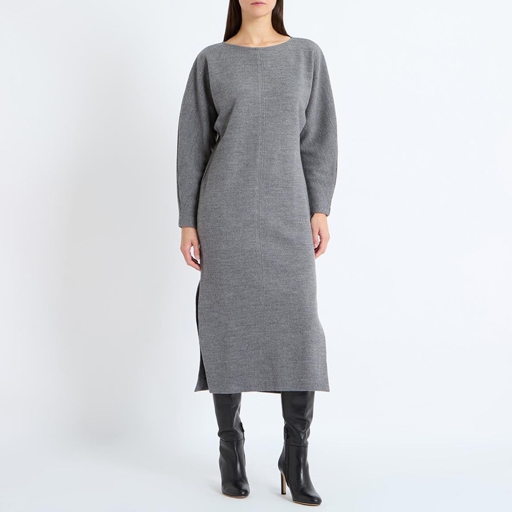 COS
Grey Remie Boiled Wool Blend Dress PTP 19” Length 49”